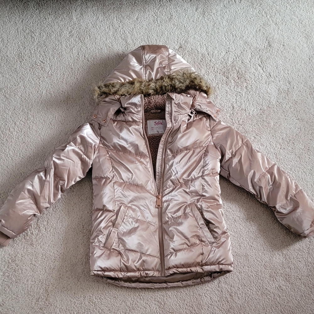 Justice Champagne Puffer Jacket